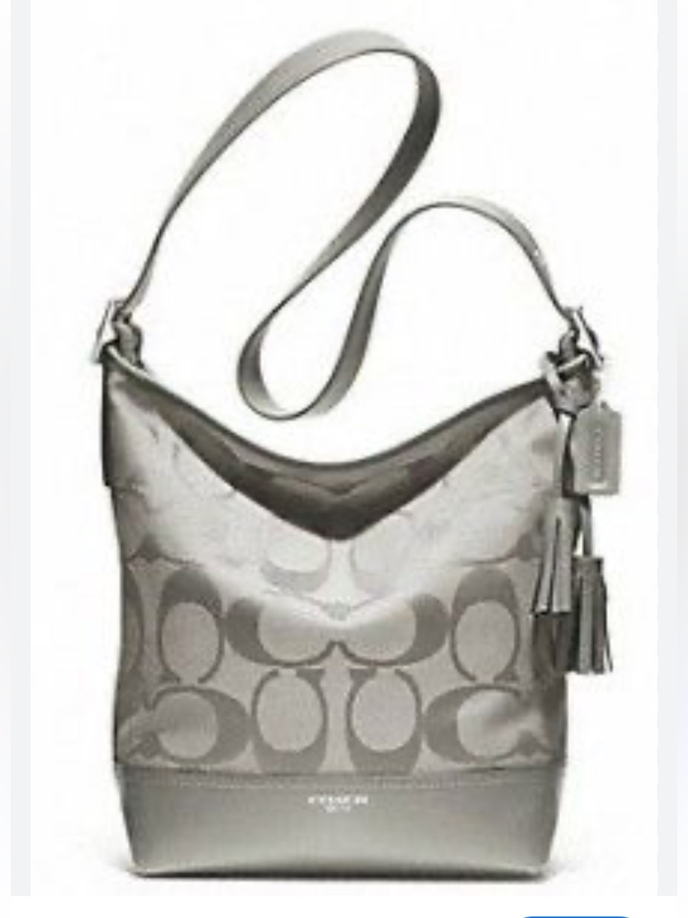 COACH LEGACY SIGNATURE GRAY/SILVER DUFFLE BAG